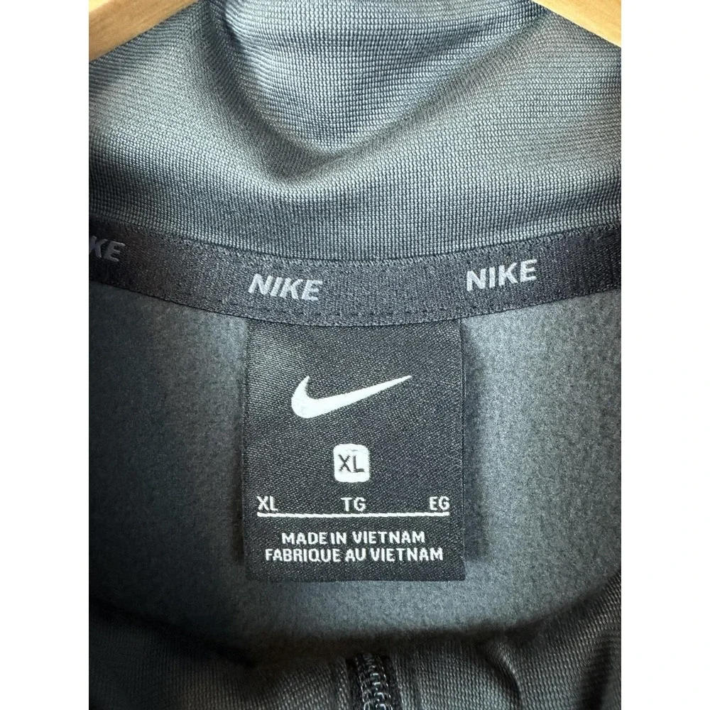 Nike Pullover Mens XL Gray 1/4 Zip Fleece Long Sleeve Training Top Athletic Mens